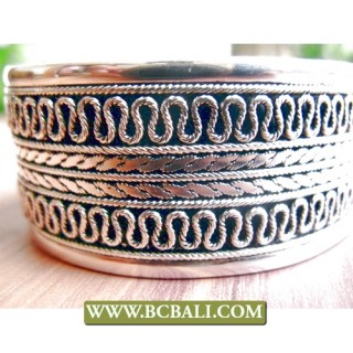 Bracelets Cuff Silver Alpaca Bali